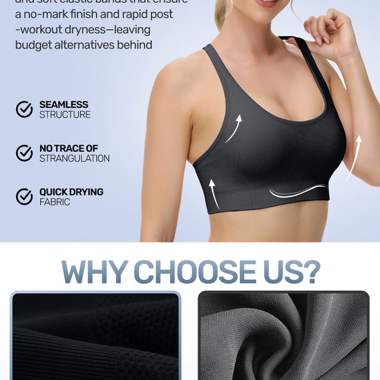 Adjustable Criss Cross Back Sports Bra