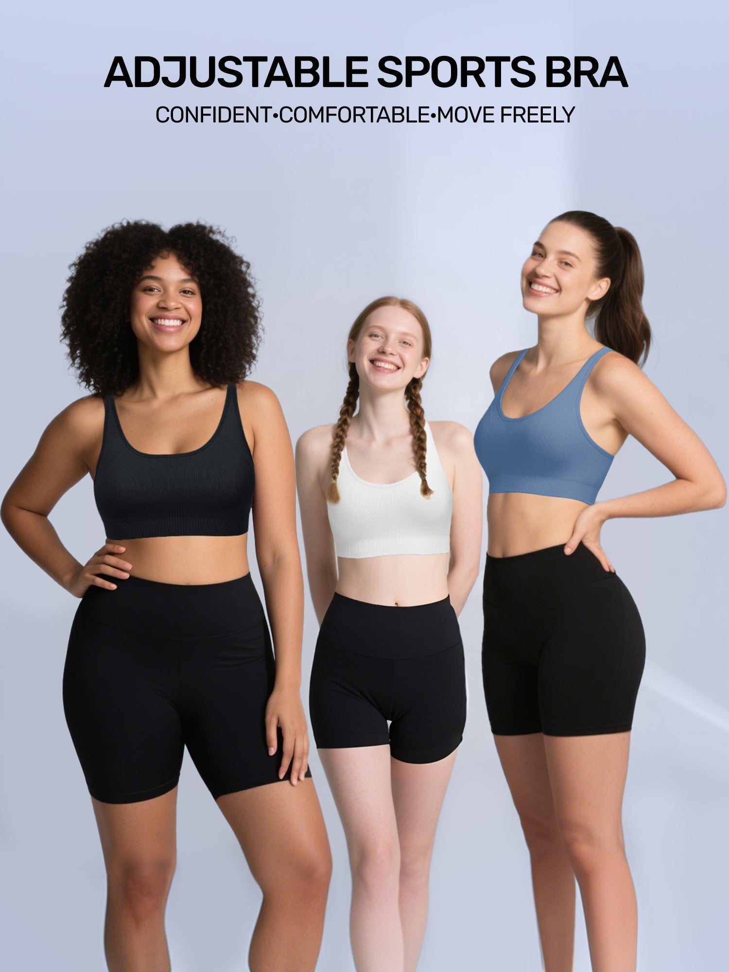Adjustable Criss Cross Back Sports Bra