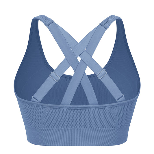 Adjustable Criss Cross Back Sports Bra