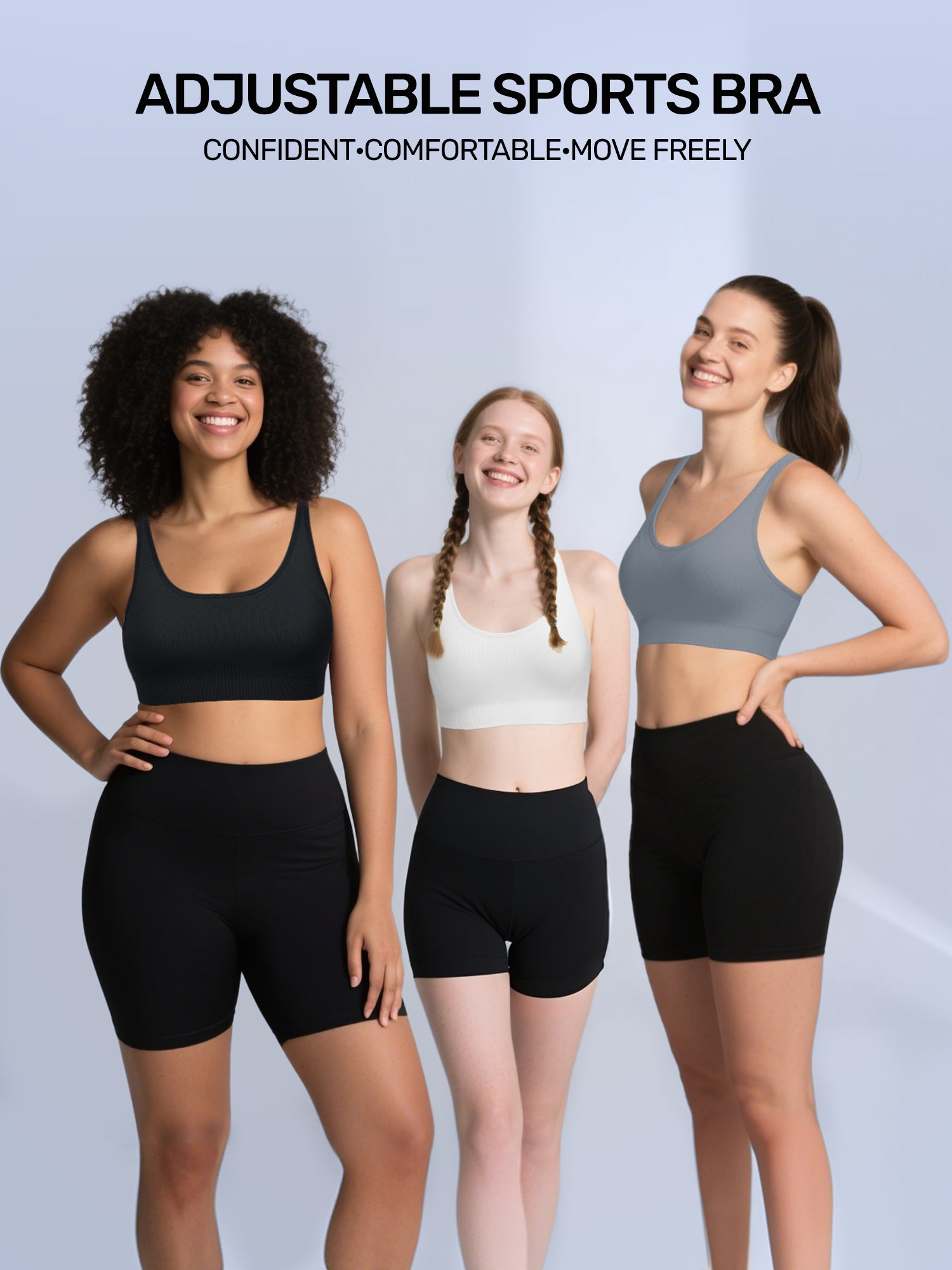 Adjustable Criss Cross Back Sports Bra