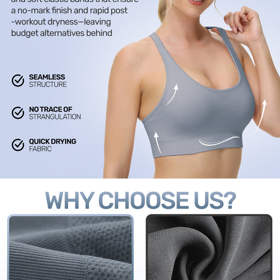 Adjustable Criss Cross Back Sports Bra