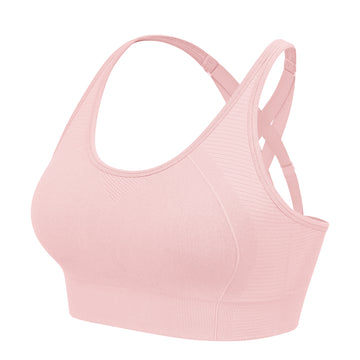 Adjustable Criss Cross Back Sports Bra