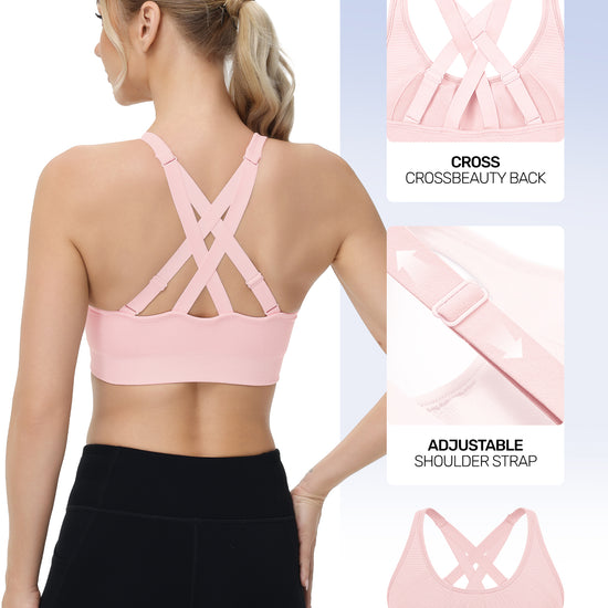 Adjustable Criss Cross Back Sports Bra
