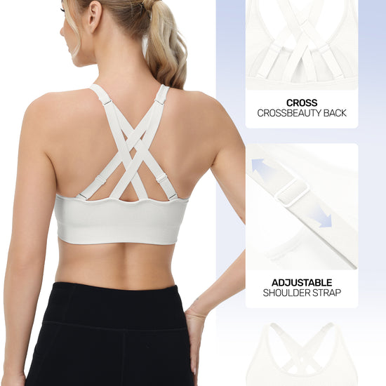 Adjustable Criss Cross Back Sports Bra