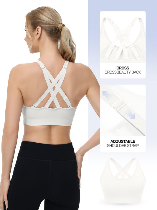 Adjustable Criss Cross Back Sports Bra