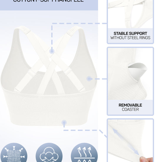Adjustable Criss Cross Back Sports Bra