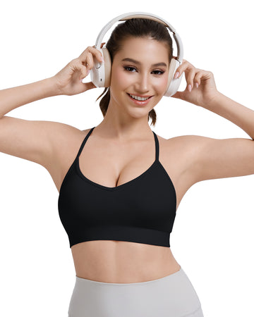Adjustable Cross Back Sports Bra