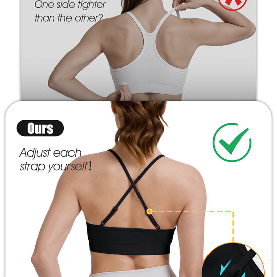 Adjustable Cross Back Sports Bra
