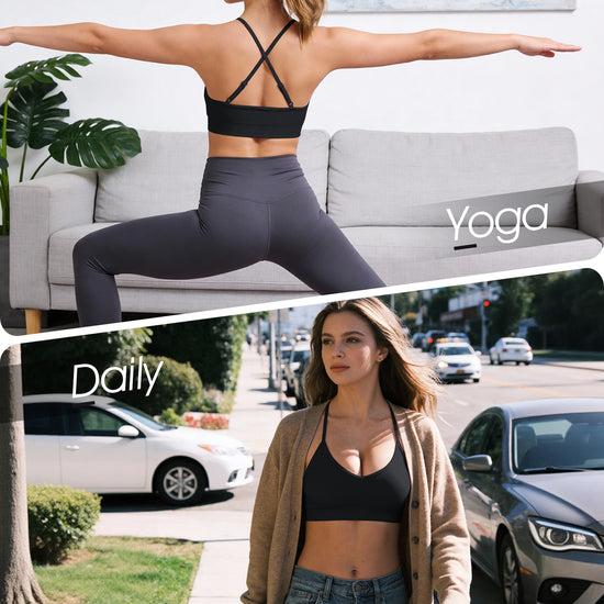 Adjustable Cross Back Sports Bra
