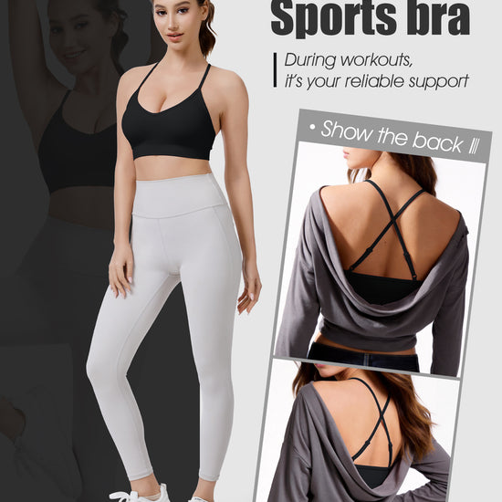 Adjustable Cross Back Sports Bra