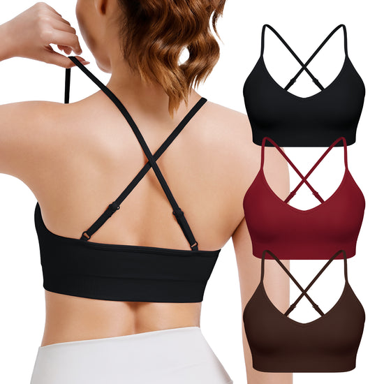 Adjustable Cross Back Sports Bra