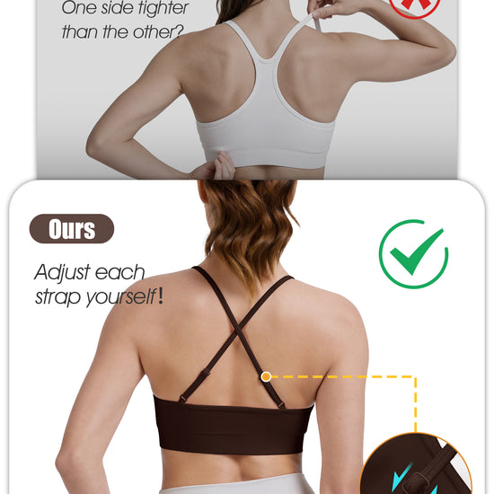 Adjustable Cross Back Sports Bra