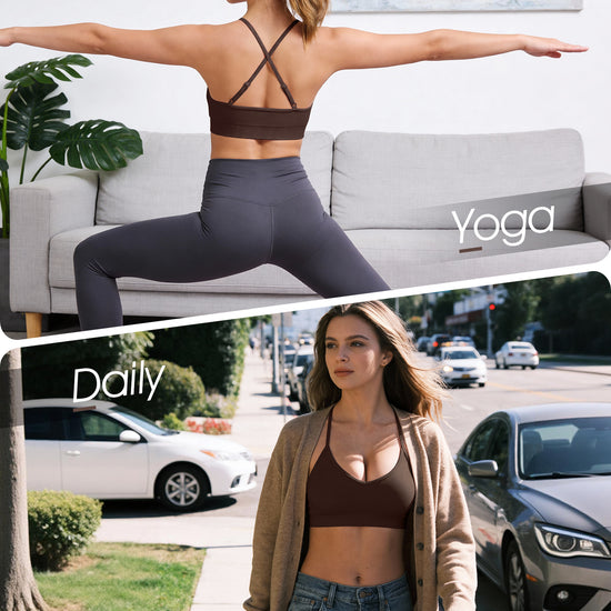 Adjustable Cross Back Sports Bra