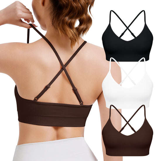 Adjustable Cross Back Sports Bra