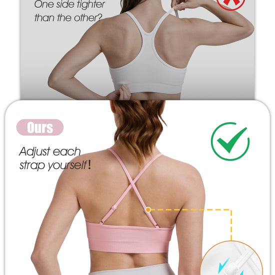 Adjustable Cross Back Sports Bra