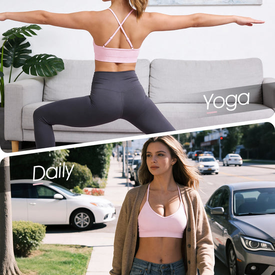 Adjustable Cross Back Sports Bra