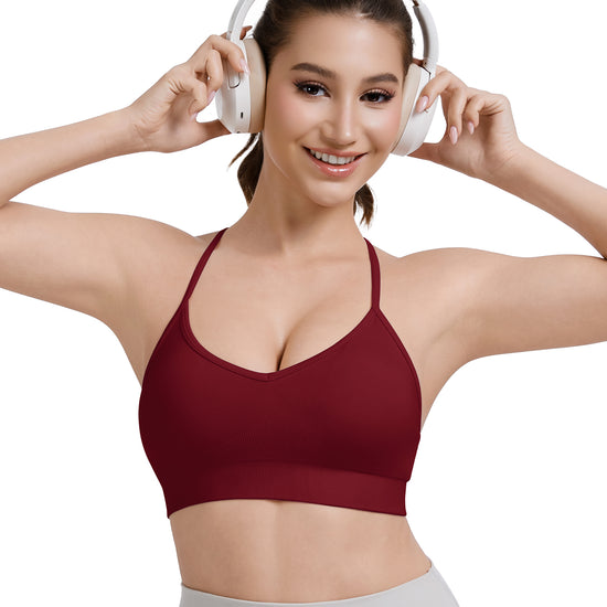 Adjustable Cross Back Sports Bra