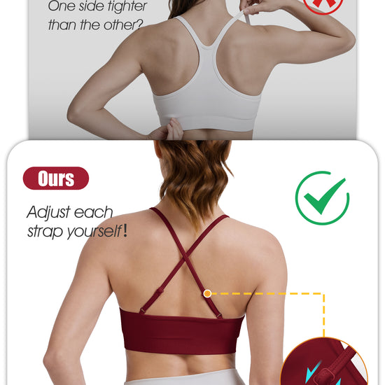 Adjustable Cross Back Sports Bra