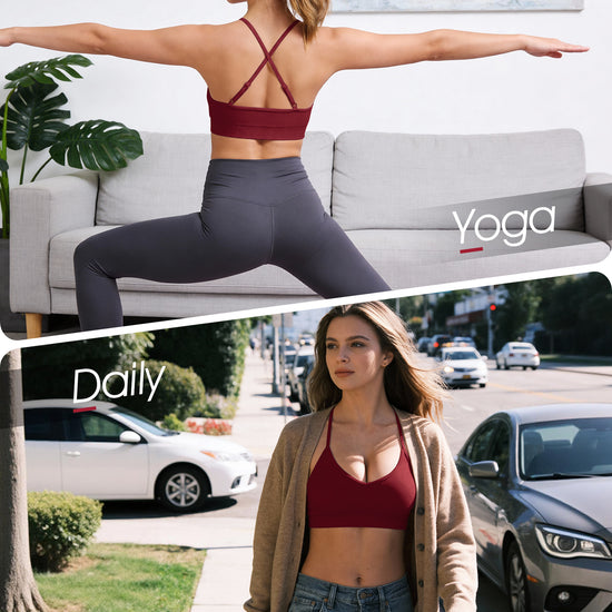 Adjustable Cross Back Sports Bra