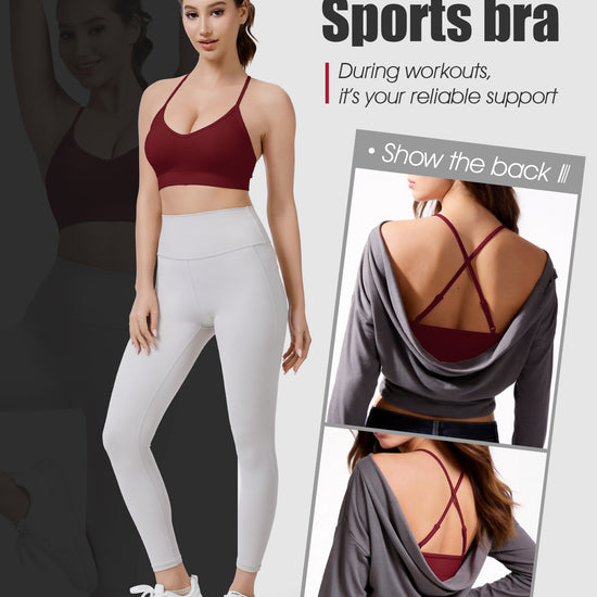 Adjustable Cross Back Sports Bra