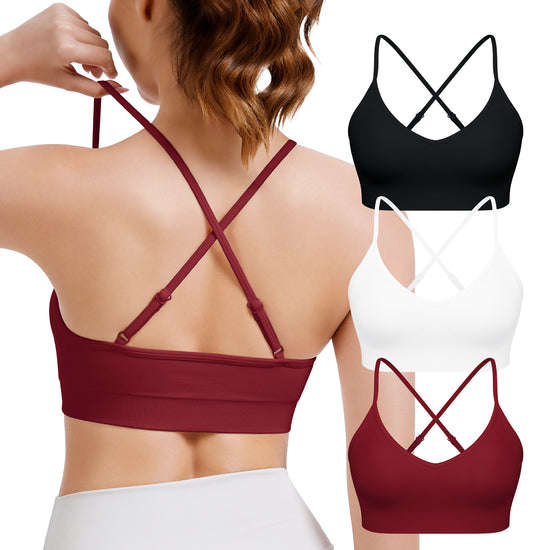Adjustable Cross Back Sports Bra