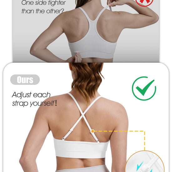 Adjustable Cross Back Sports Bra