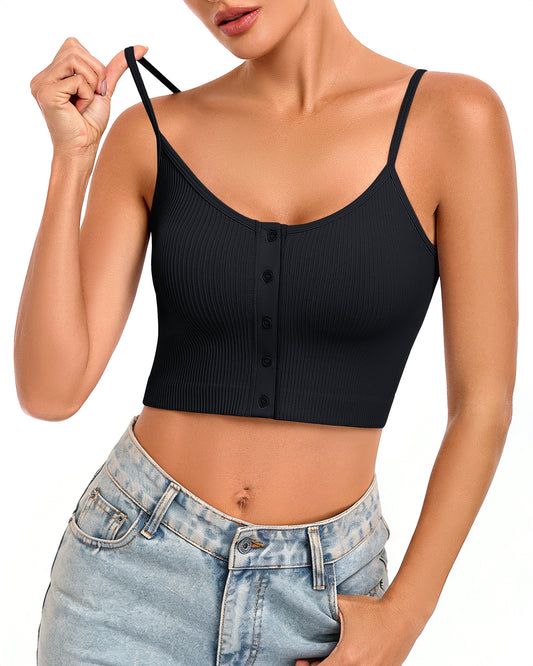 Button Front Cami Top