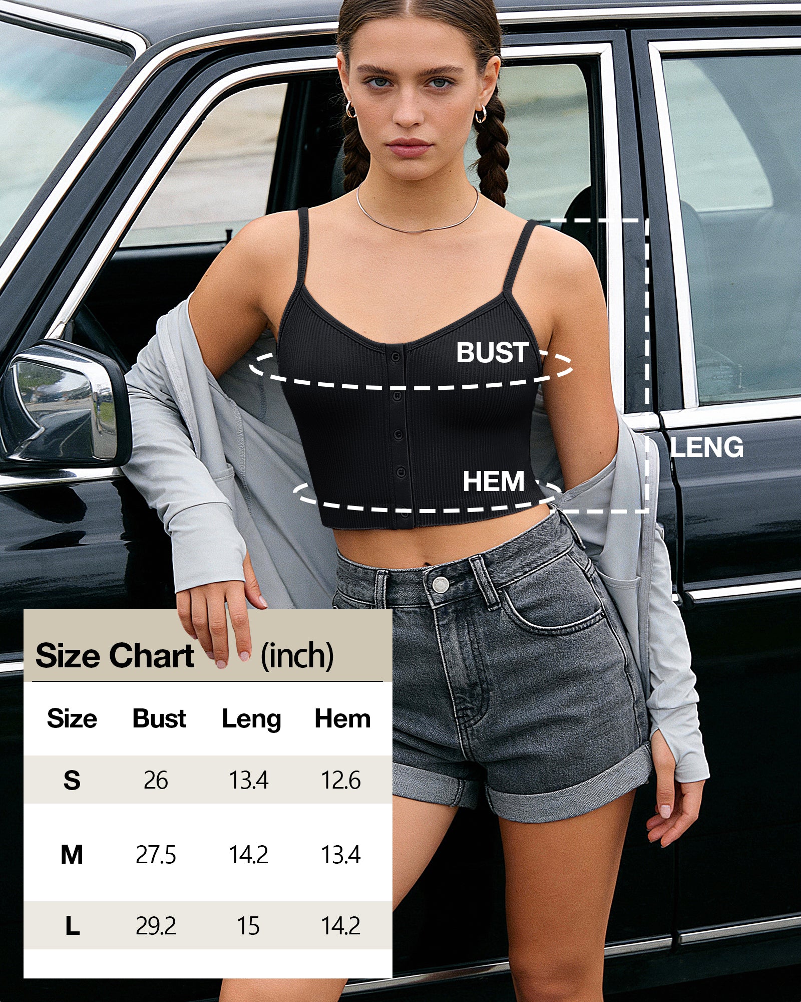 Button Front Cami Top