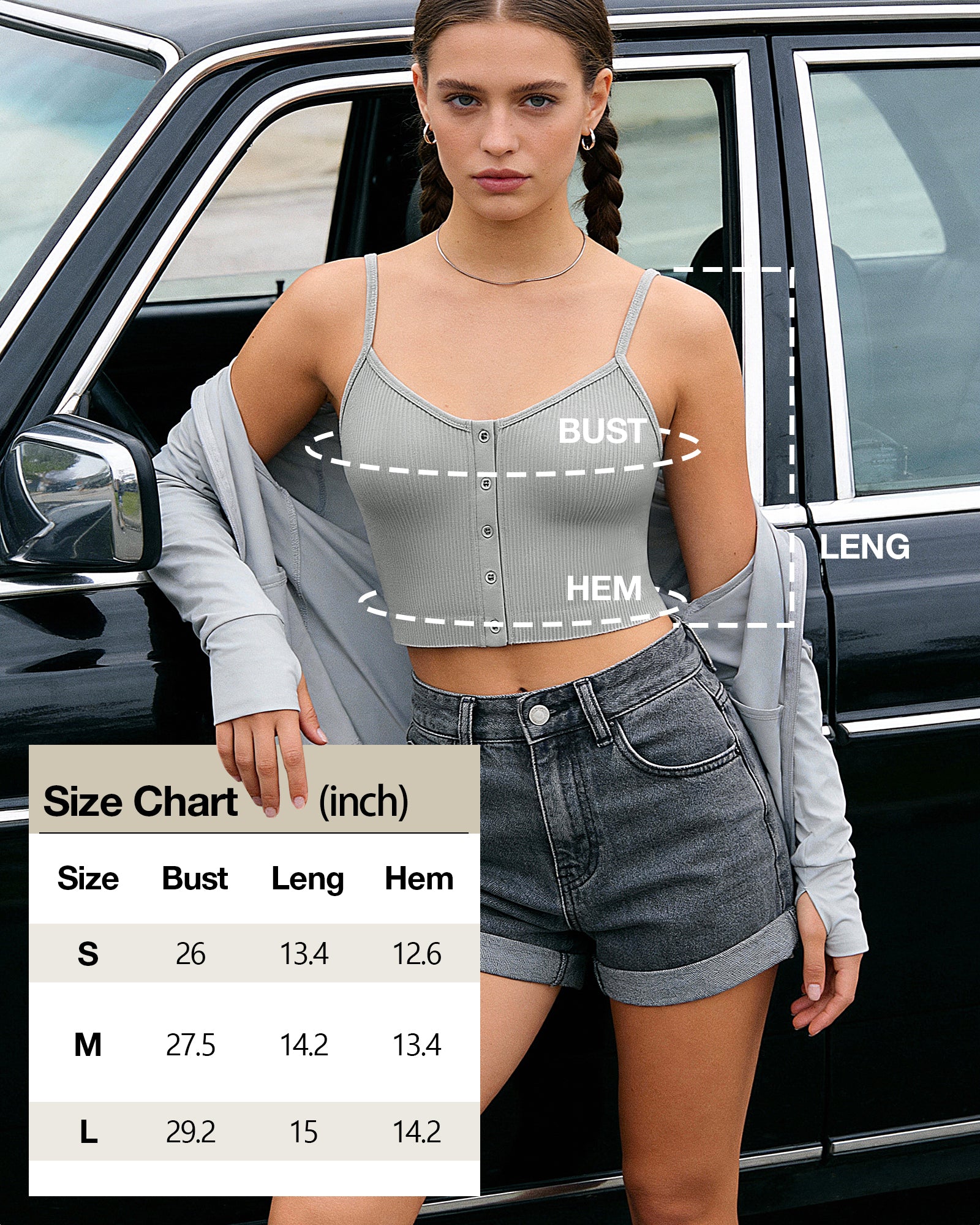 Button Front Cami Top