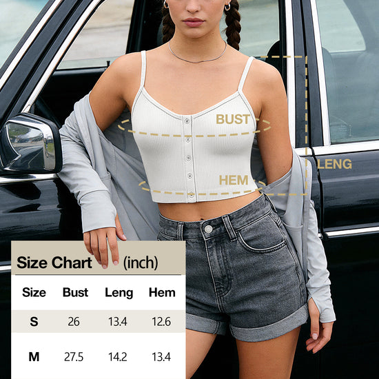 Button Front Cami Top