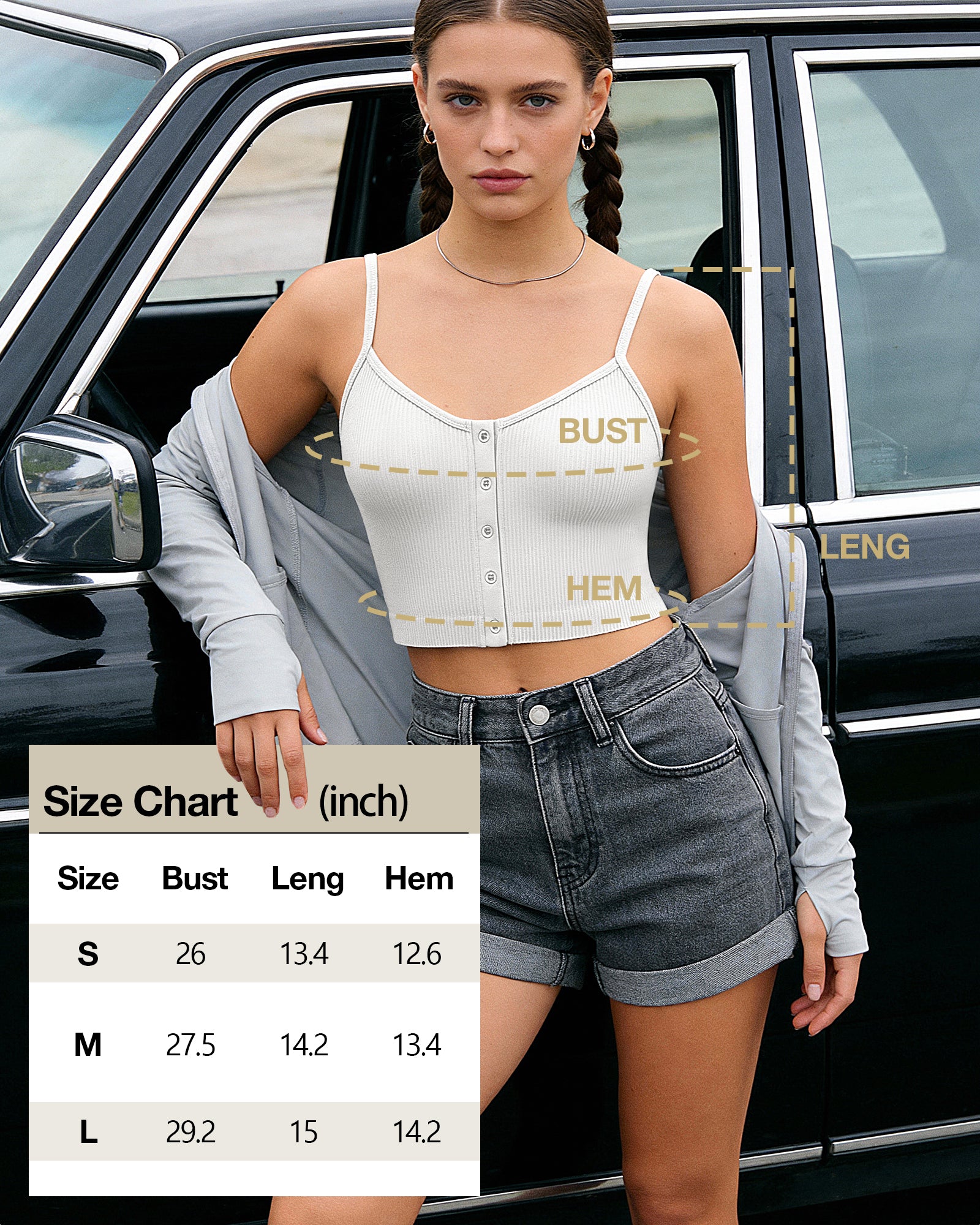 Button Front Cami Top