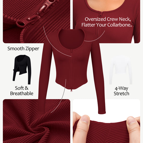 Double-Zip Fitted Cropped Cardigan