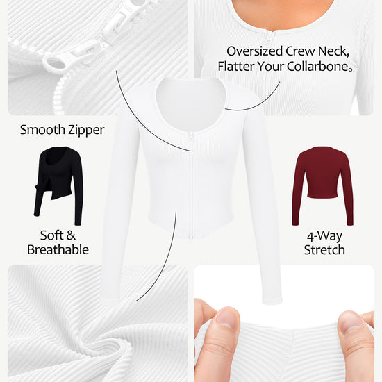 Double-Zip Fitted Cropped Cardigan