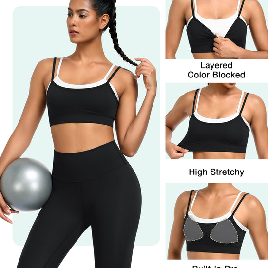 Removable Padded Low Impact Yoga Bra