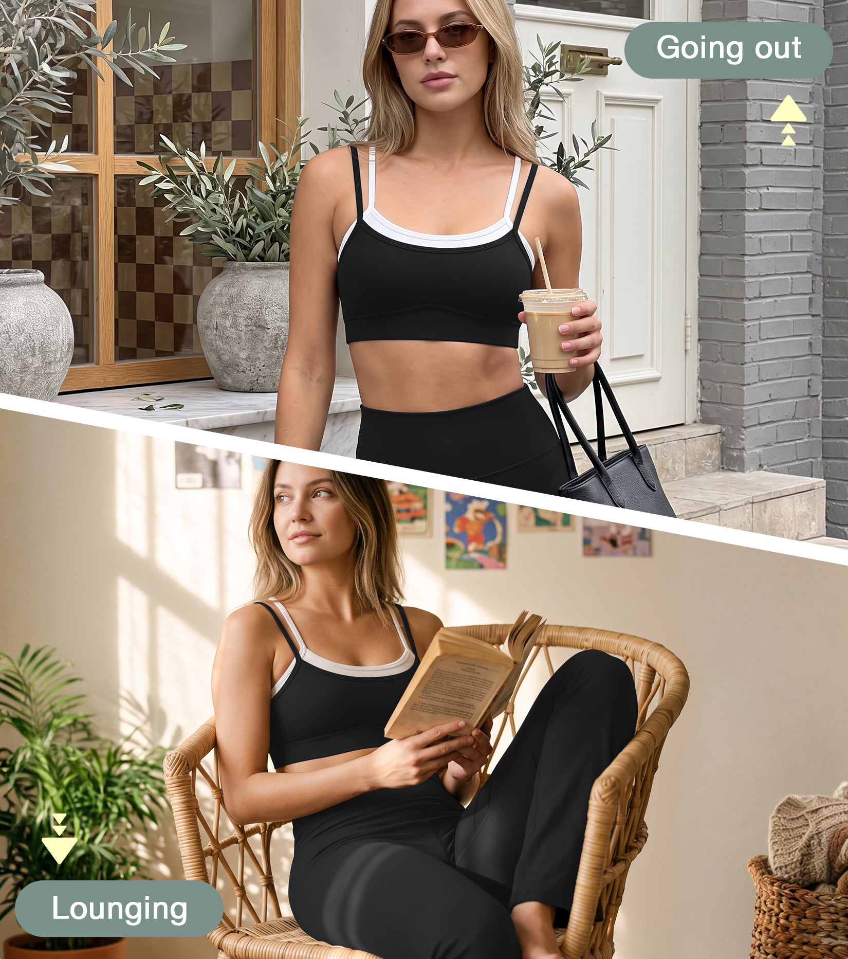 Removable Padded Low Impact Yoga Bra