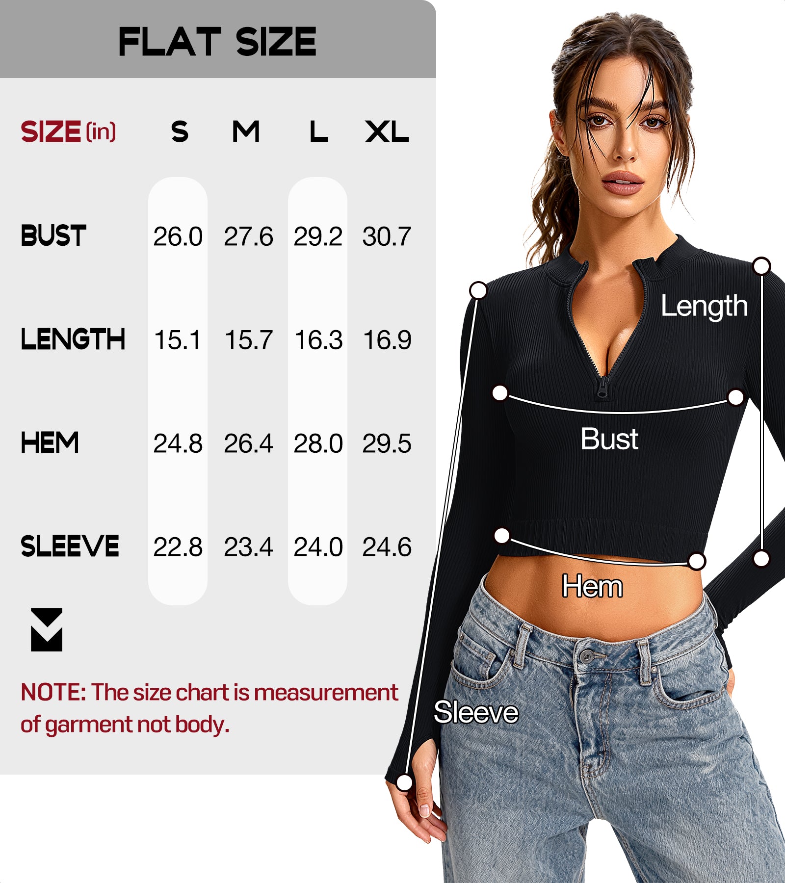 Ribbed Half-Zip Turtleneck Crop Top