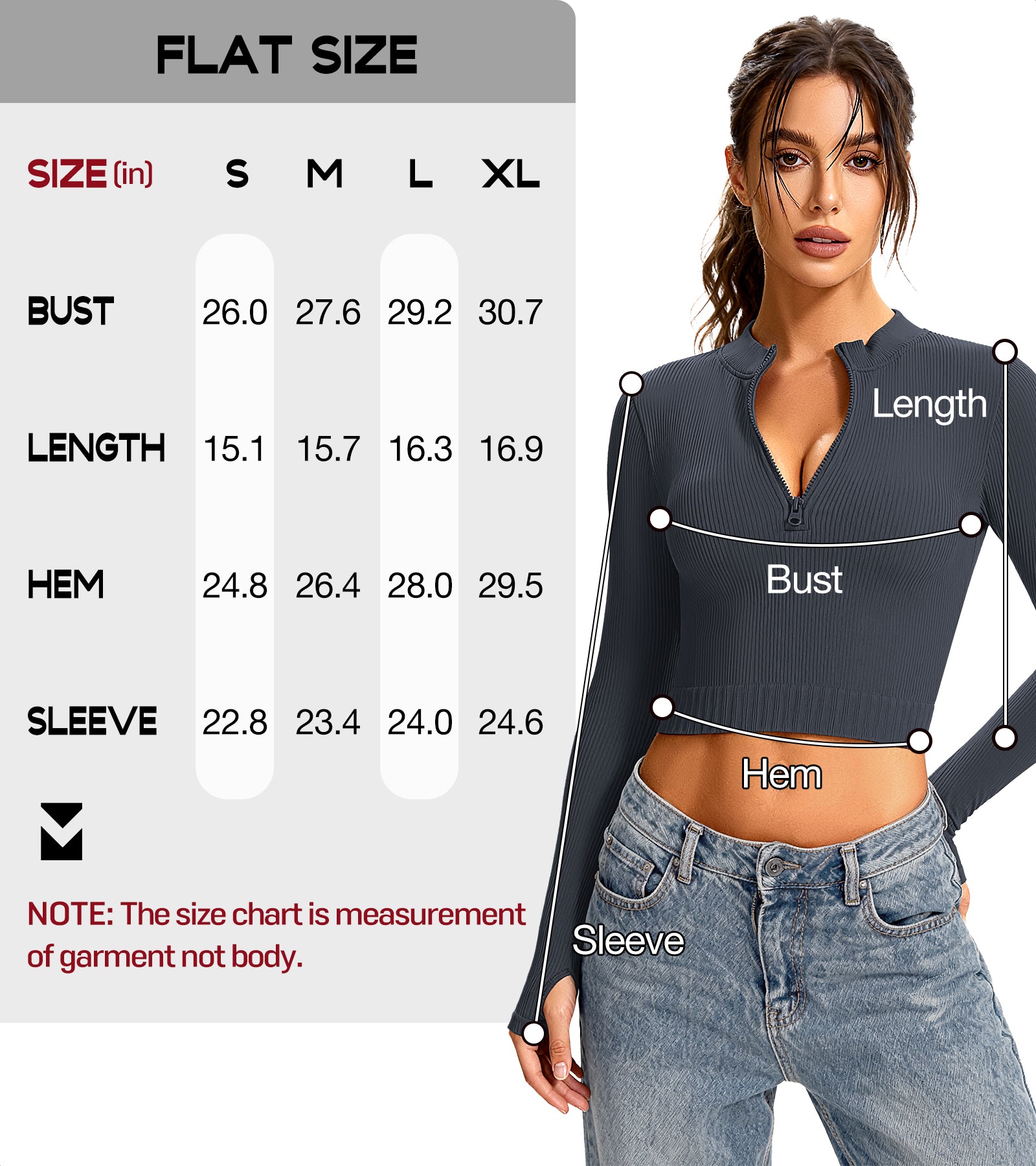 Ribbed Half-Zip Turtleneck Crop Top