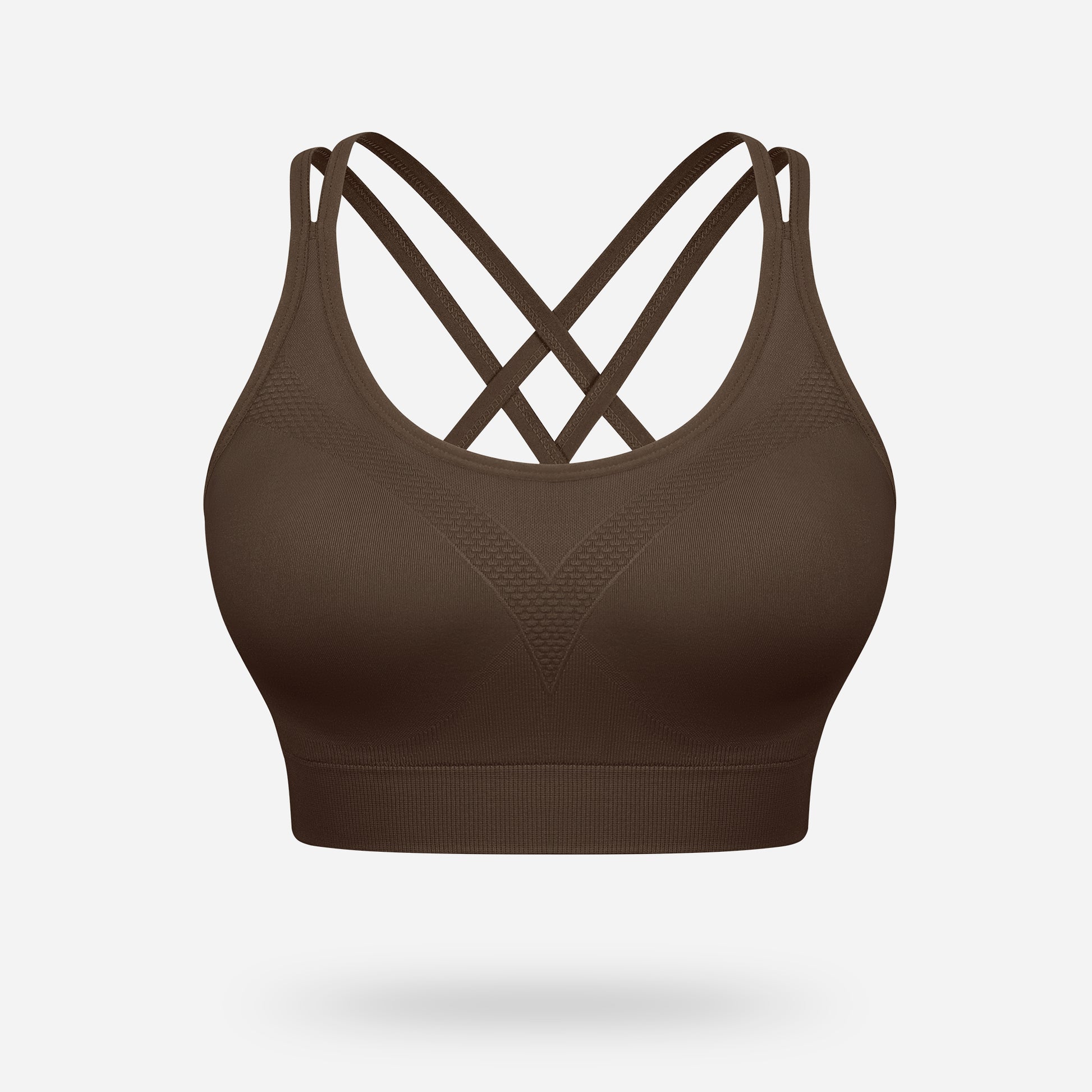 VEQKING Strappy Women's Sports Bras for Cross-Back Running with Removable Padding