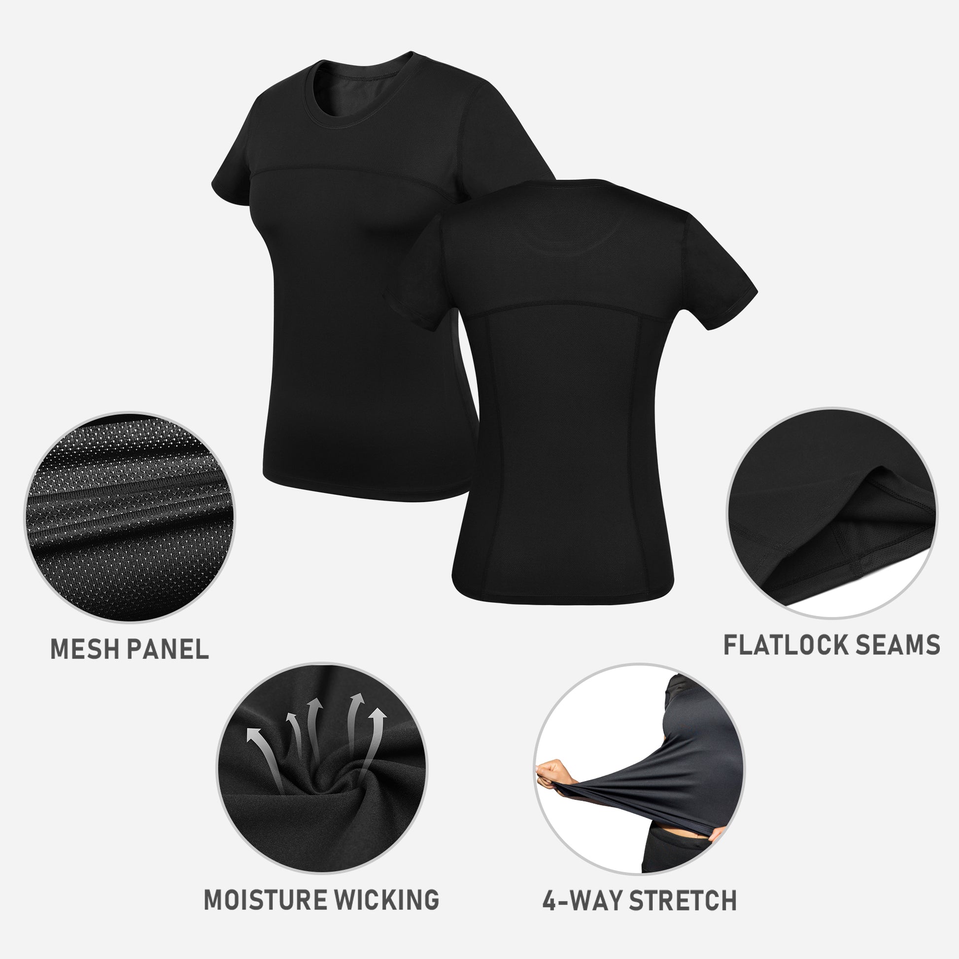 VEQKING_Women_s_Compression_T-Shirt_Moisture_Wicking_Quick_Dry_Activewear_for_Gym_Yoga_Running_Black