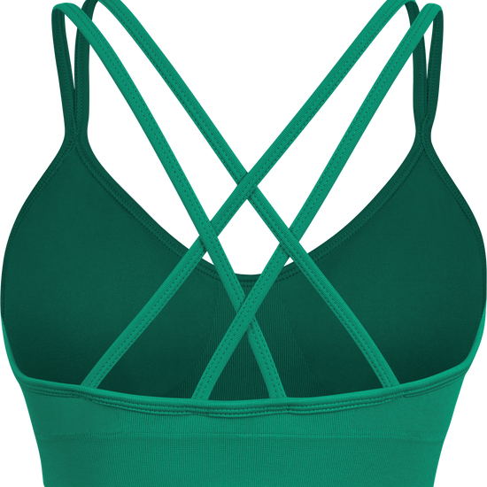 VEQKING Women's Cross Back Sports Bra Padded Strappy Medium Support