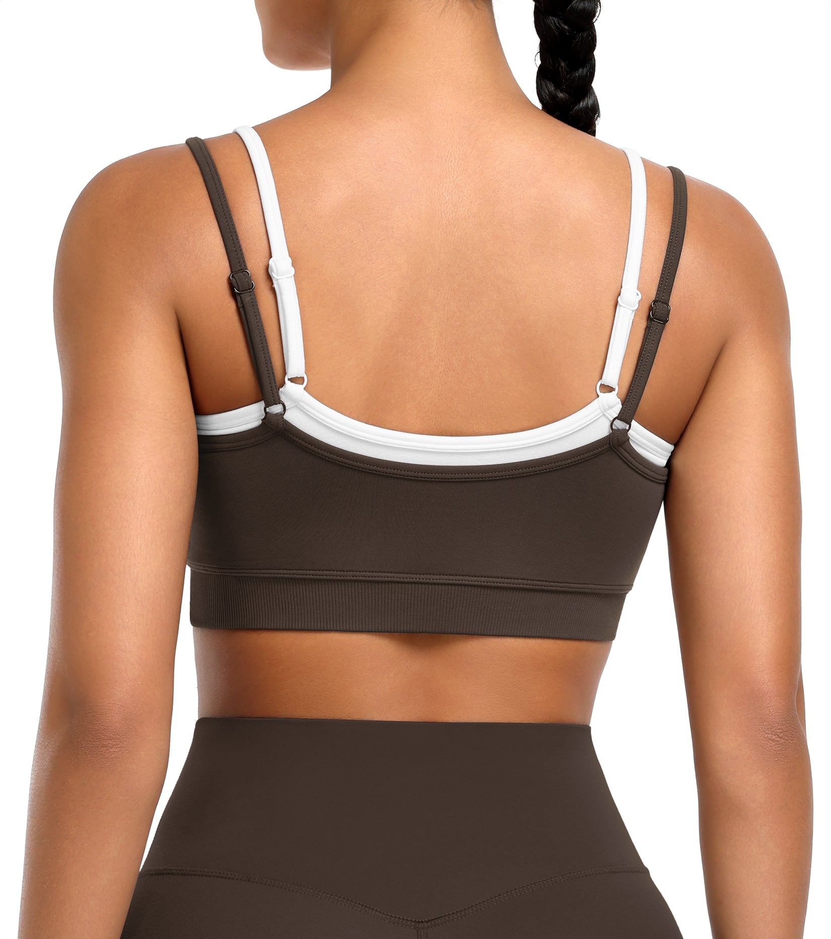 Wire-Free Seamless Contrast Layer Sports Bra