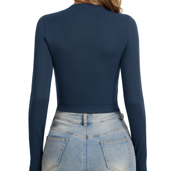 Women's Long Sleeve Crop Top