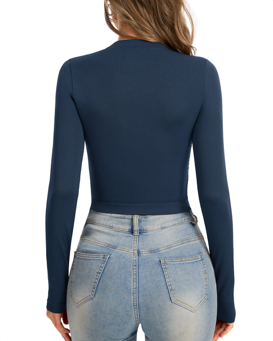 Women's Long Sleeve Crop Top